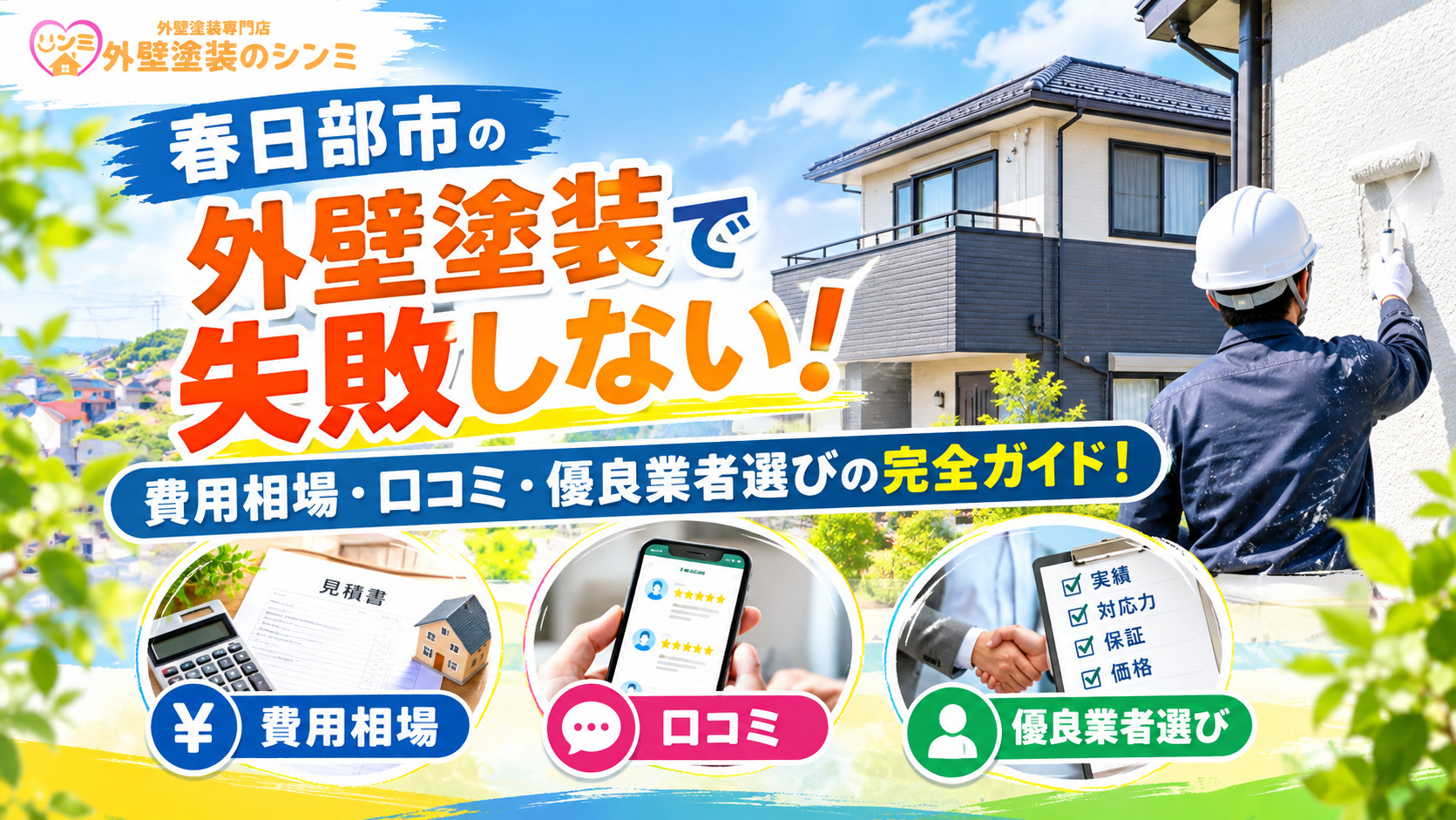 春日部市の外壁塗装で失敗しない！費用相場・口コミ・優良業者選びの完全ガイド！